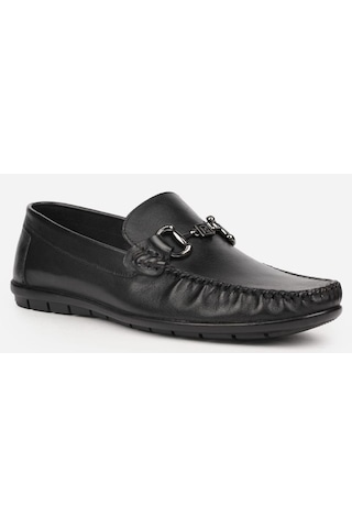 Pierre Cardin 90146 Siyah Erkek Loafer Günlük Deri Ayakkabı Siyah