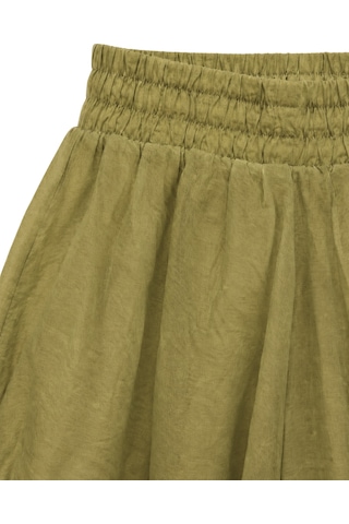 Mixray 2123 Astarlı Yüksek Bel Balon Mini Şort Olive Zeytin Yeşil