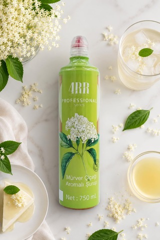 4rr Mürver Çiçeği Aromalı Kahve & Kokteyl & İçecek Şurubu 750 Ml Diğer