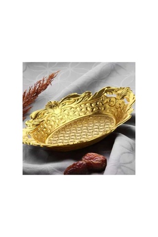 Damla Altın Renk Çerez-hurma Kasesi Gold