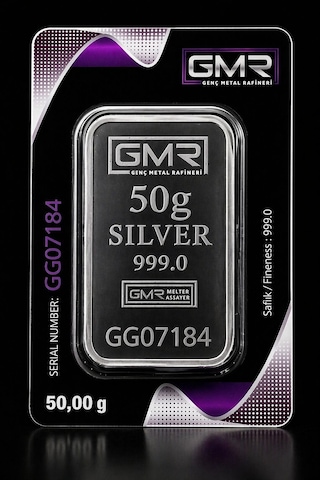 Gmr 50 Gram Külçe Gümüş
