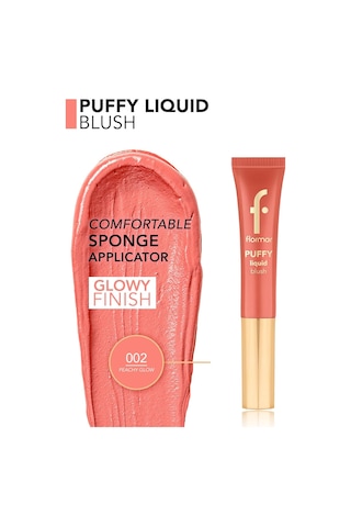 Flormar Puffy Nemlendirici Etkili&amp Parlak Bitişli Sünger Aplikatörlü Likit Allık-002peachy Glow-8682536093880 Diğer