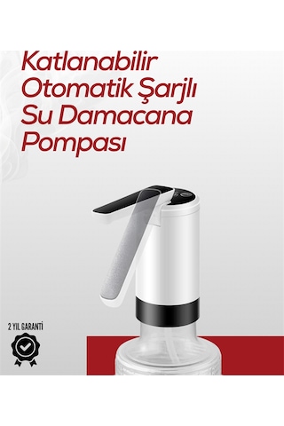 Akıllı Şarjlı Damacana Pompası Tek Tuşla Semeglbl - 12 Su Dolum