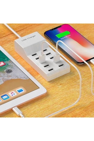 Usb Şarj Cihazı Çoklu 10'lu 10xusb/port