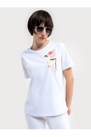 LOFT Regular Fit Kadın Tshirt K.kol Lf2036541 Q1.v1 Beyaz