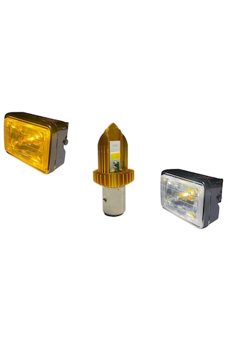 Motosiklet Led Ampül Pro Sarı-beyaz Bosch Tipi Çift Duy-arr2556 Beyaz + Sarı