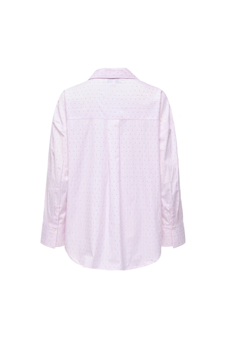 Only Onloregon Pamuk Karışımlı Taş Detaylı Oversize Uzun Kollu Gömlek Bayan Gömlek 15348536 Pembe