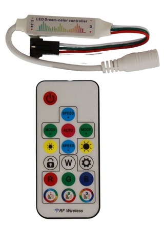 358 Modlu Pixel Led Kumandası 17 Tuşlu Uzaktan Algılamalı Pixel Led Kumanda Ve Modül 5-24v Arası