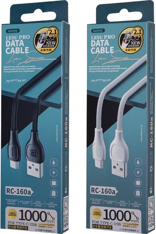 Remax Rc-160a 2.1a Tip-c / Usb-c Lesu Pro Serisi Şarj Veri Kablosu, Uzunluk: 1m Beyaz