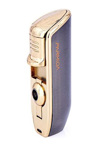 Parmida 3 Torch Pürmüz Gunmetal Yan Ağız Puro Çakmağı - Tr1390
