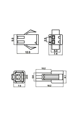 Ic-261j-0 Jst Sm 2p Kablolu Konnektör Takım