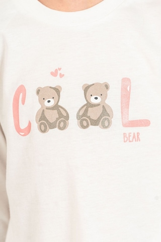 Rolypoly Kız Çocuk Cool Bear Beyaz Uzun Kol Pijama Takım Rp3912-c-v1 Rp3912-c-v1