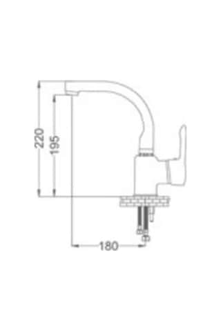 Gms Zümra Kuğu Lavabo Bataryası Krom - Siyah Zm301-K
