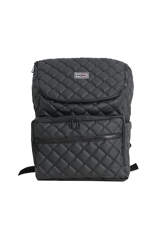 Kapitone Desenli Anne/bebek Bakım Çantası - Siyah Nakışlı-zeybe Siyah