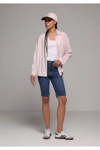 Colin's Colins Boyfriend Fit Shirt Neck Düz Kadın Pembe Uzun Kol Gömlek Cl1079537 Q1.v2 Plı