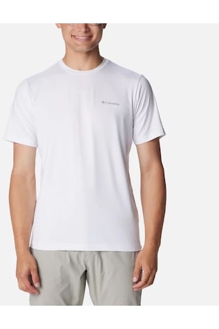 Columbia Men's Tech Trail Crew Neck Shirt Iı Erkek Tişört Beyaz Ao5545-100 001