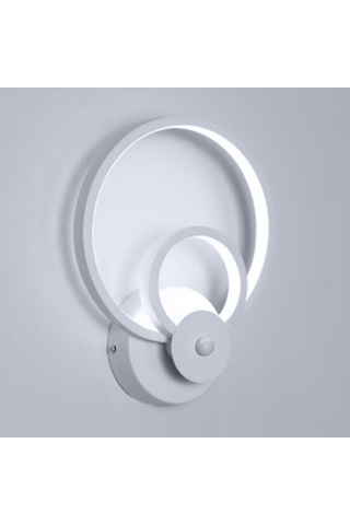 Geeroyoo Modern Led Duvar Lambası - Yuvarlak, Beyaz Işık, Enerji Tasarruflu, Aluminyum, Oturma Odası/yatak Odası/koridor, 16w, B003 Diğer