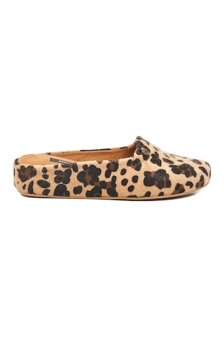 Pierre Cardin Bej Leopar Hafif Tekstil Süet Önü Kapalı Kadın Ev Terliği Pc-55371 Z Bej