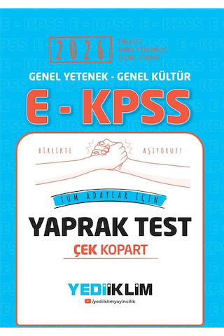 Yediiklim 2026 Ekpss Gy Gk Tüm Adaylar İçin Çek Kopart Yaprak Test