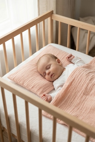 Çift Katlı Müslin Çocuk Yastık Kılıfı %100 Pamuk 35x45 cm 2’li Bebek Çocuk Kılıf Seti Somon