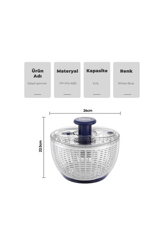 Magicmom Salata Kurutucu Set 6l