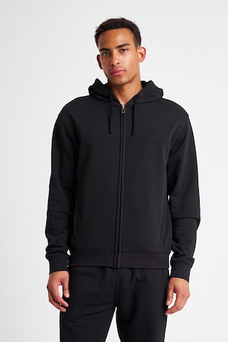 Lescon 25nteb001263 Erkek Fermuarlı Kapşonlu Sweatshirt Siyah