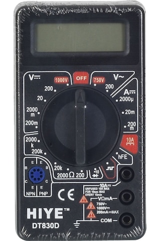 HIYE Dijital Multimetre Ölçü Aleti HY-DT-830 D