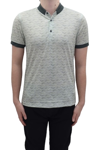 Santa Dmctekstil Erkek Kavis-115 Desenli Spor Kesim Dar Kalıp Cepsiz Polo Yaka T-shirt Haki