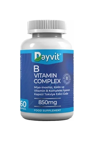 Dayvit Vitamin B Complex 850mg 60 Kapsül