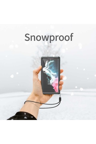 Goocamp Galaxy S22 Ultra Uyumlu 1-1 Su Geçirmez Uyumlu-siyah Siyah