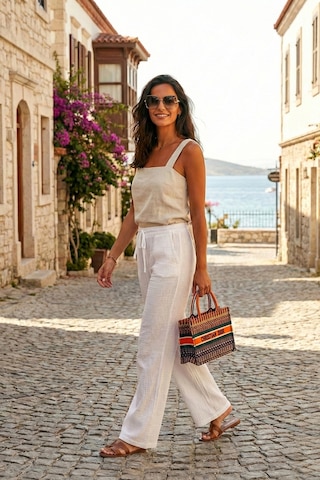 Lela Bayan Pantolon 668yp5502 Beyaz Beyaz