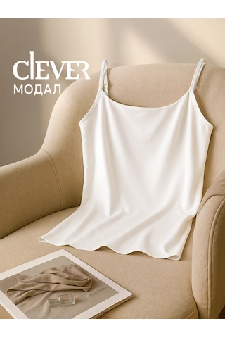 Clever Wear Temel Beyaz Askılı Modal Atlet 149941018 Beyaz
