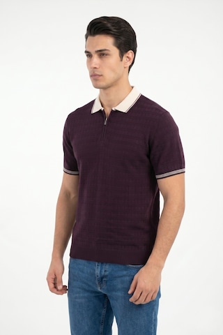 Baglan Erkek Spor Polo Yaka Triko Tişört Bgl-st05372 Mürdüm