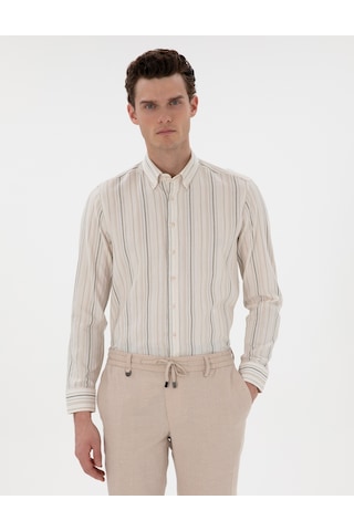 Pierre Cardin Erkek Haki Gömlek Desenli 50305058-vr027 Haki