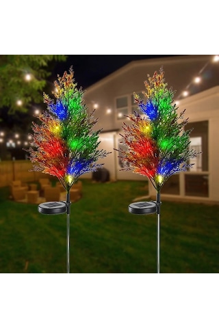 Sones Güneş Enerjili Zemin Lambası Led Bahçe Dekoratif Peyzaj Işıkları Villa Çim Işıkları Noel Ağacı