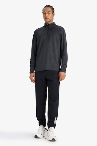 Defacto Defactofit Slim Fit Dar Kesim Fermuar Cepli Dokuma Sporcu Jogger Eşofman Altı F1288ax25aubk81 Siyah