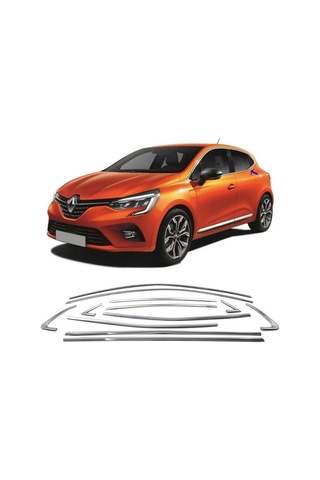 Renault Clio 5 Krom Cam Çerçevesi Set 2019- 12 Parça