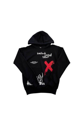 Mon Cherry Erkek Çocuk Kapüşonlu Limited Edition Sweatshirt-14684 Siyah