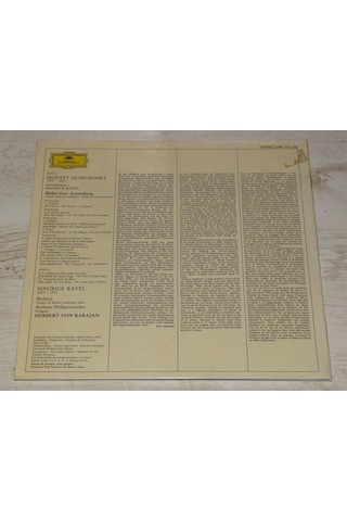 Mussorgsky - Ravel - Bolero / Herbert Von Karajan Berliner Philharmoniker - 33 Lp