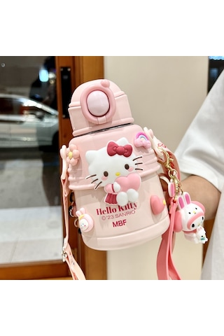 Jolıta Çocuk Termos Şişesi Kız Çocuğu Büyük Kapasiteli Su Isıtıcısı Pembe