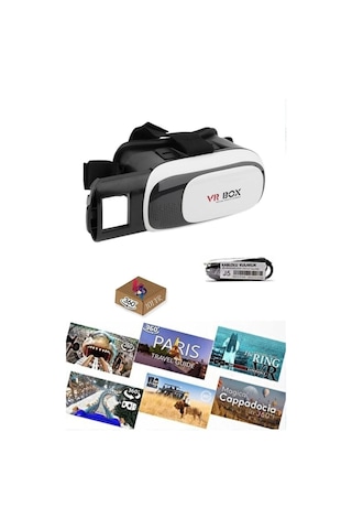 Sanal Gerçeklik Gözlüğü Set 360 Vr Evde Eğlence Paketi Kulalkık