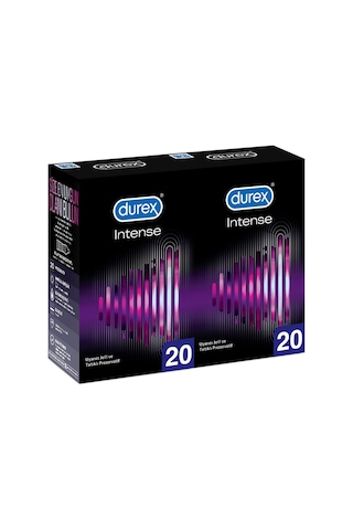 Durex Intense Uyarıcı Jelli ve Tırtıklı Prezervatif 2 x 20'li