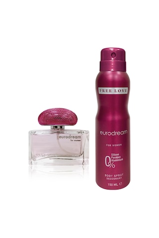 Anneler Gününe Özel Hediye Kutulu Eurodream Edp Kadın Parfüm 100 Ml Ve Deodorant 150 Ml Çiçeksi - Meyve