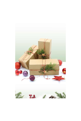 Yılbaşı Hediye Paketi Spicy Hediyelik Yeni Yıl Noel Seti, Mum Hediye Kutusu Kahverengi