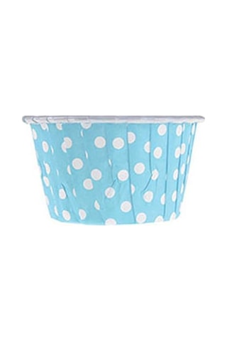 Trend Hediye Sepeti 50'li Açık Mavi Puantiyeli Muffin Kek Kalıbı, Kek Kapsülü Cupcake Kalıbı, Airfryer Uyumlu Sku: Smg8690010534217 Açık Gri