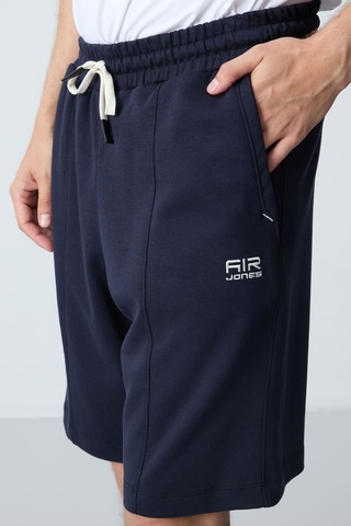 Tommy Life Lacivert Pamuklu Kalın Yumuşak Dokulu Standart Fit Basic Erkek Şort - 81277 Lacivert