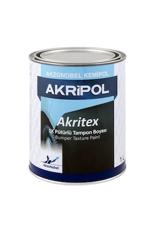 Akzonobel Kemipol Akritex 1K Pütürlü Siyah Tampon Boyası 1 Lt