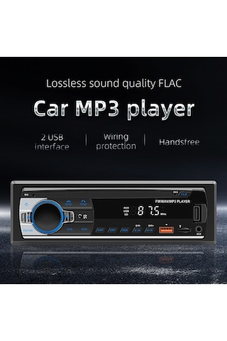 Novahub Çok İşlevli Araba Mp3 Çalar, Otomatik Mp3 Çalma, Fm Radyo, Bluetooth 5.1, Kolay Kurulum