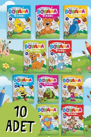 Tandem Yayınları Örnekli Kolay Boyama Kitabı (10 Kitap)