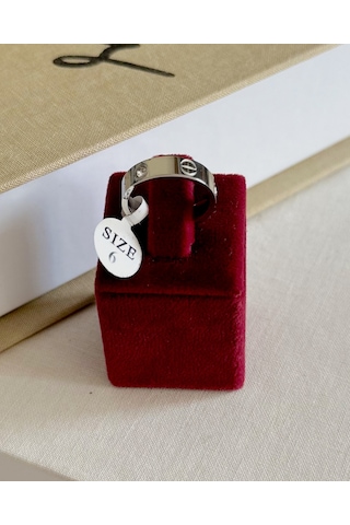 Silver Vida Taşlı Kalın Yüzük Size 6 Çok Renkli
